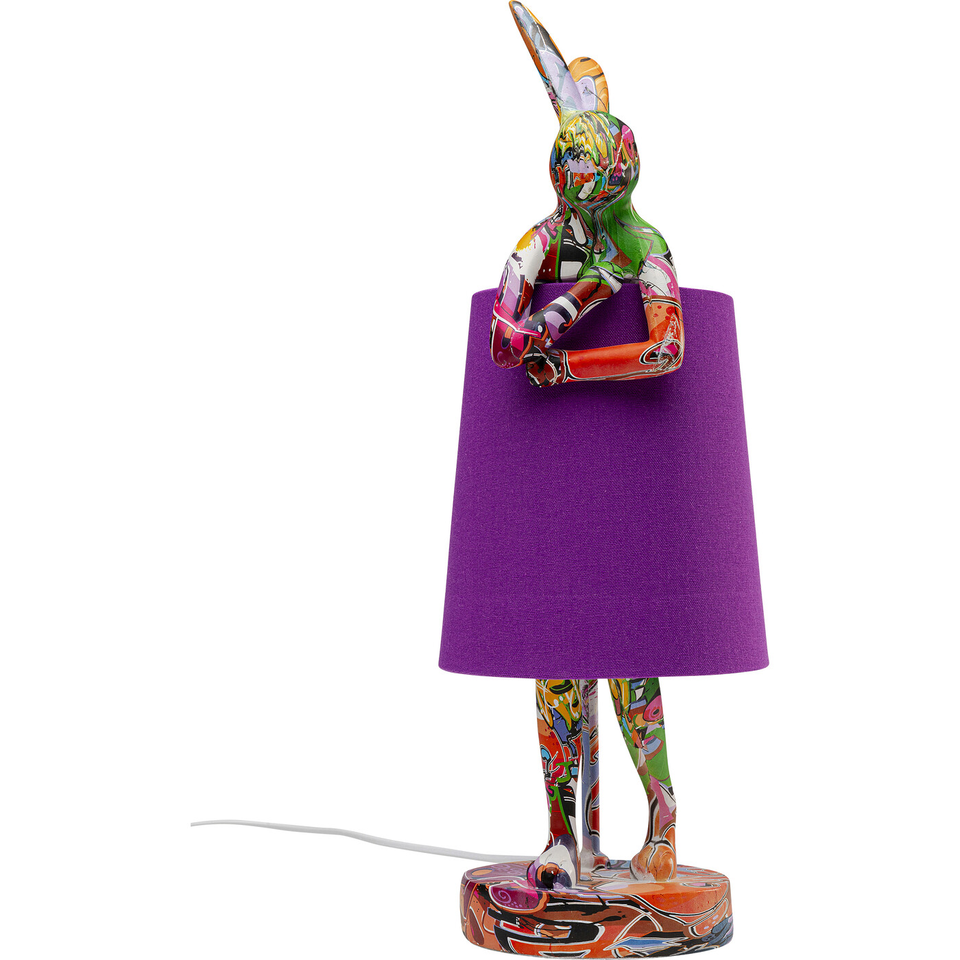 Светильник настольный "Кролик" Rabbit Graffiti/Purple, Граффити/фиолетовый, 50 см от KARE Design