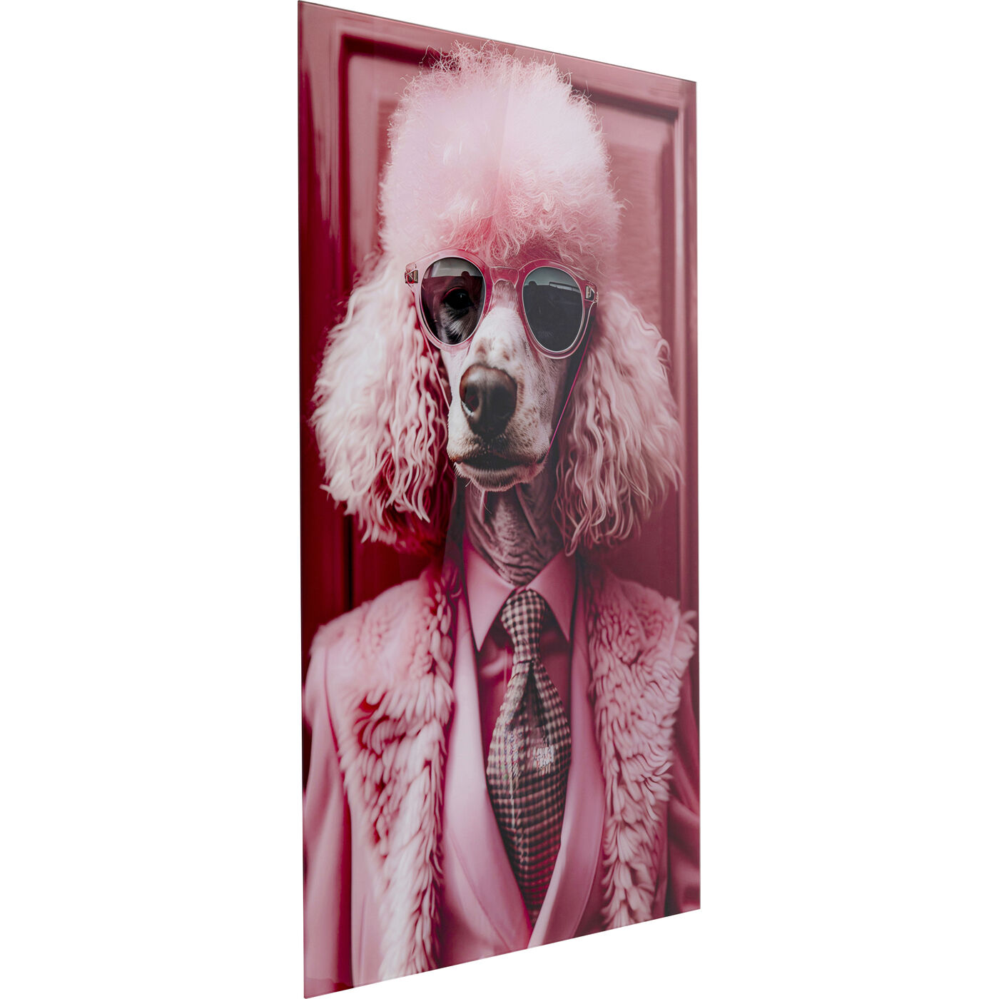 Картина стеклянная Pink Poodle 80x120cm от KARE Design