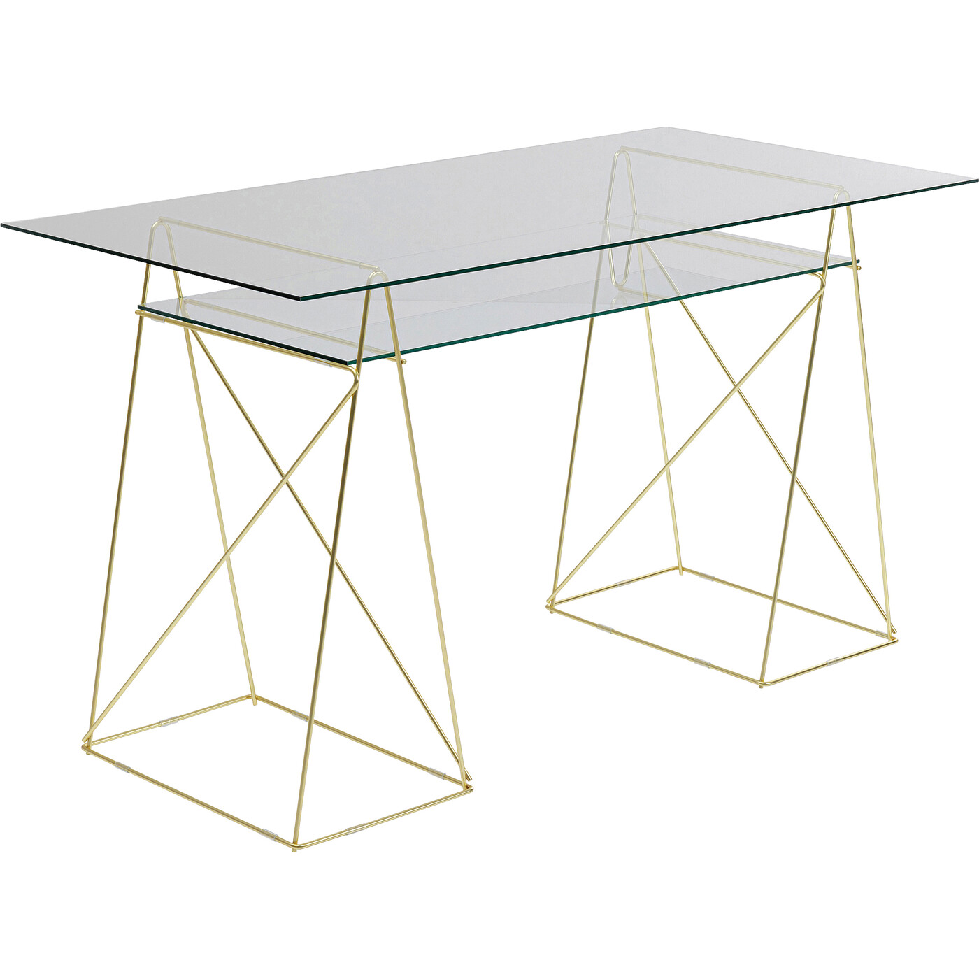 Стол Polar Brass matt 31x49 см (2 шт) от KARE Design
