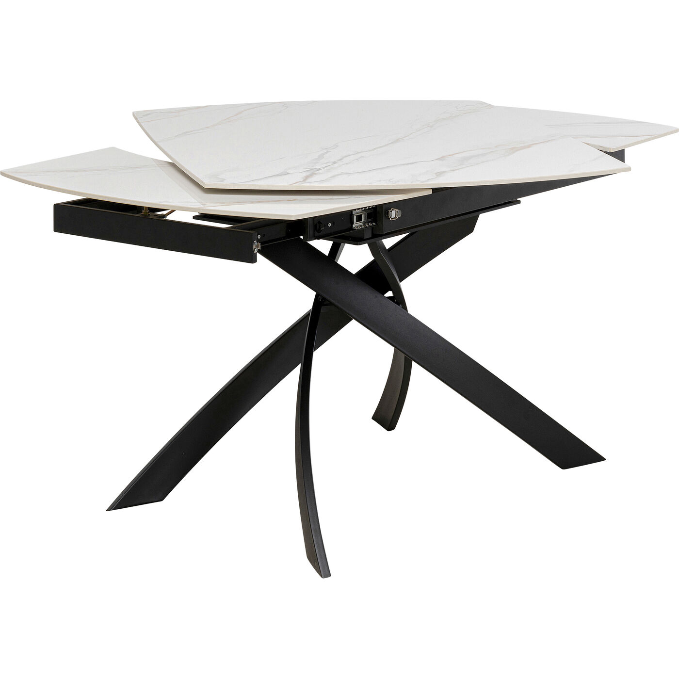 Стол раздвижной Twist Onyx 120(30+30)x90 см от KARE Design
