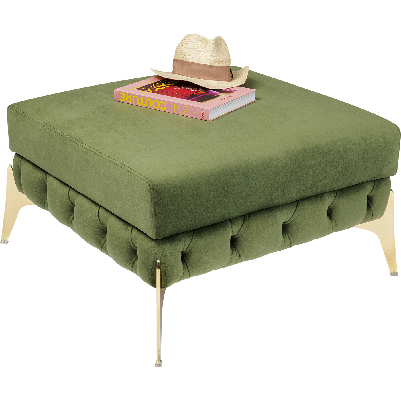 Пуф Bellissima Velvet Green 80 см от KARE Design