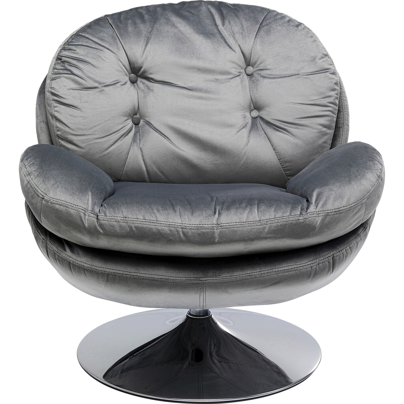 Кресло вращающееся с подлокотниками Cosy Grey от KARE Design