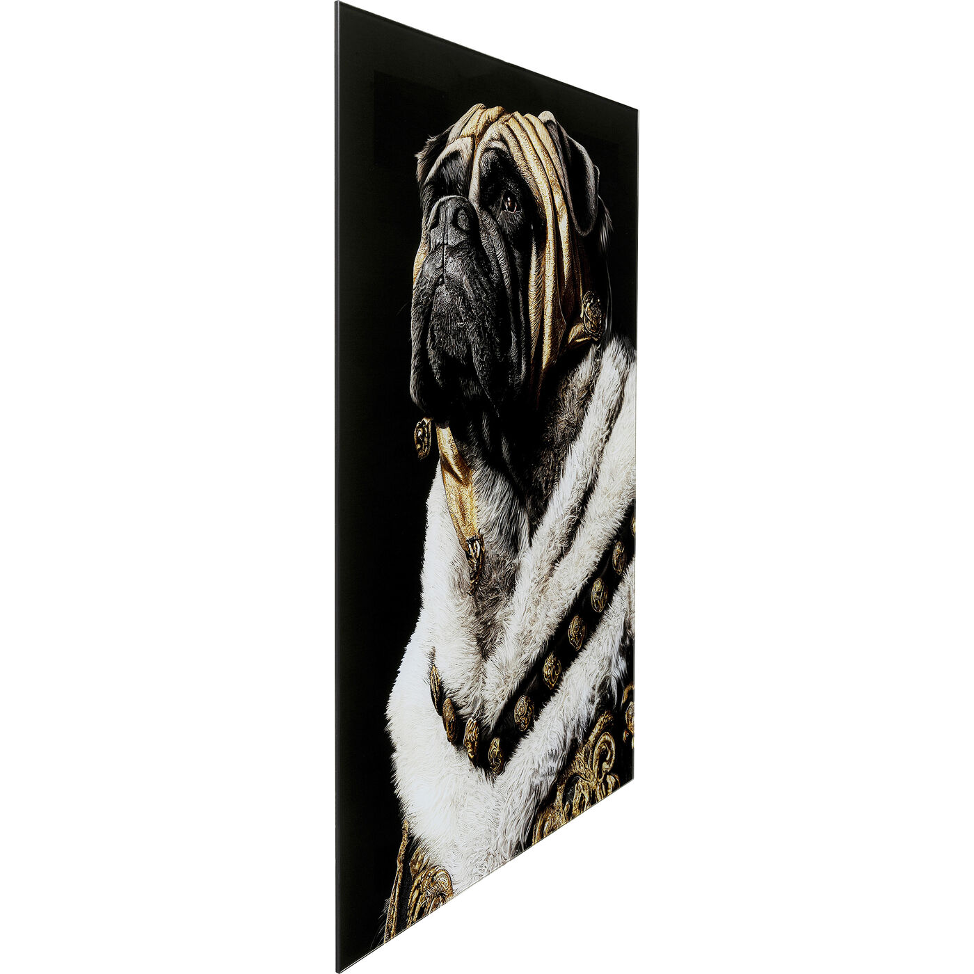 Картина стеклянная King Pug «Мопс-король» 40x60 см