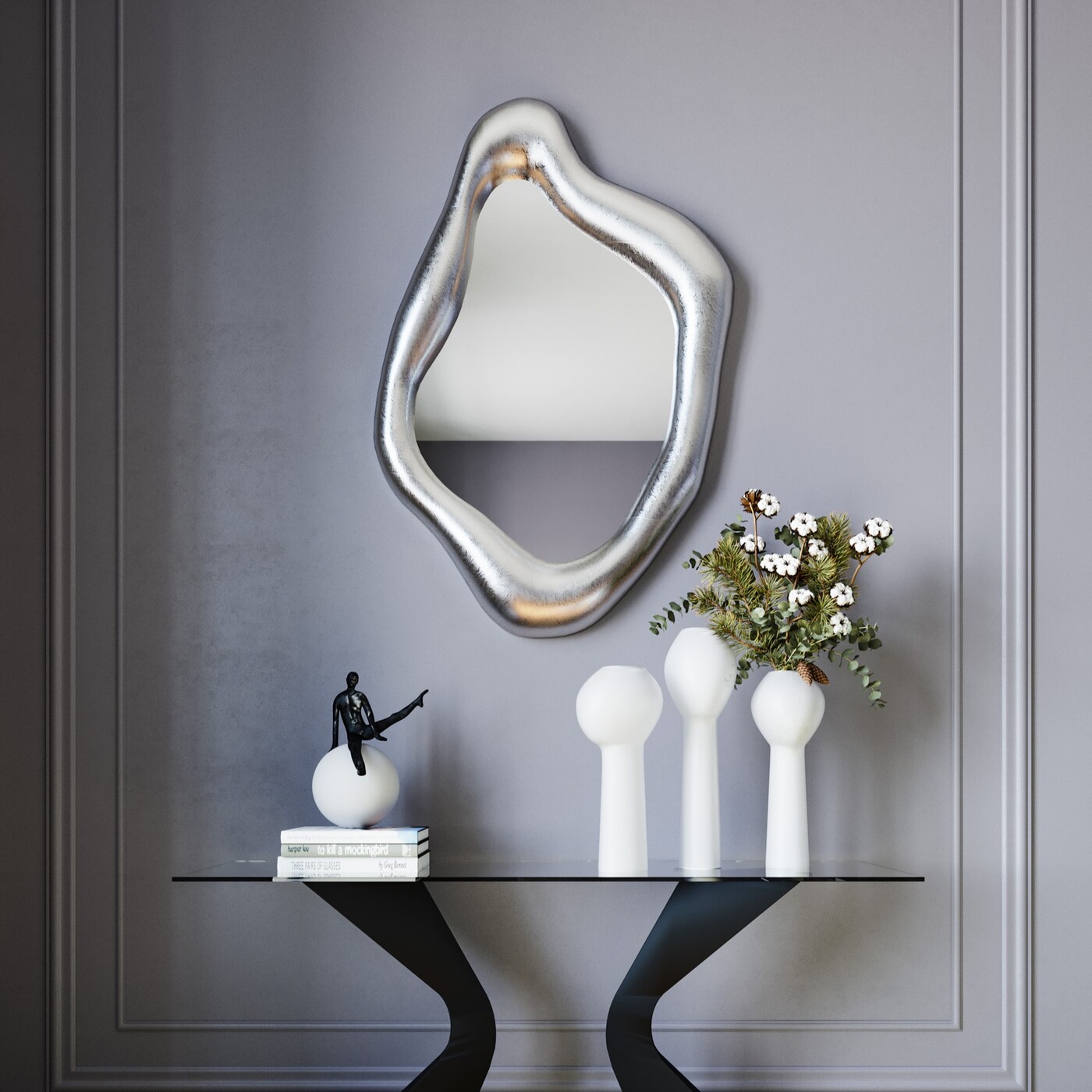 Зеркало Hologram Silver 117x68 см от KARE Design