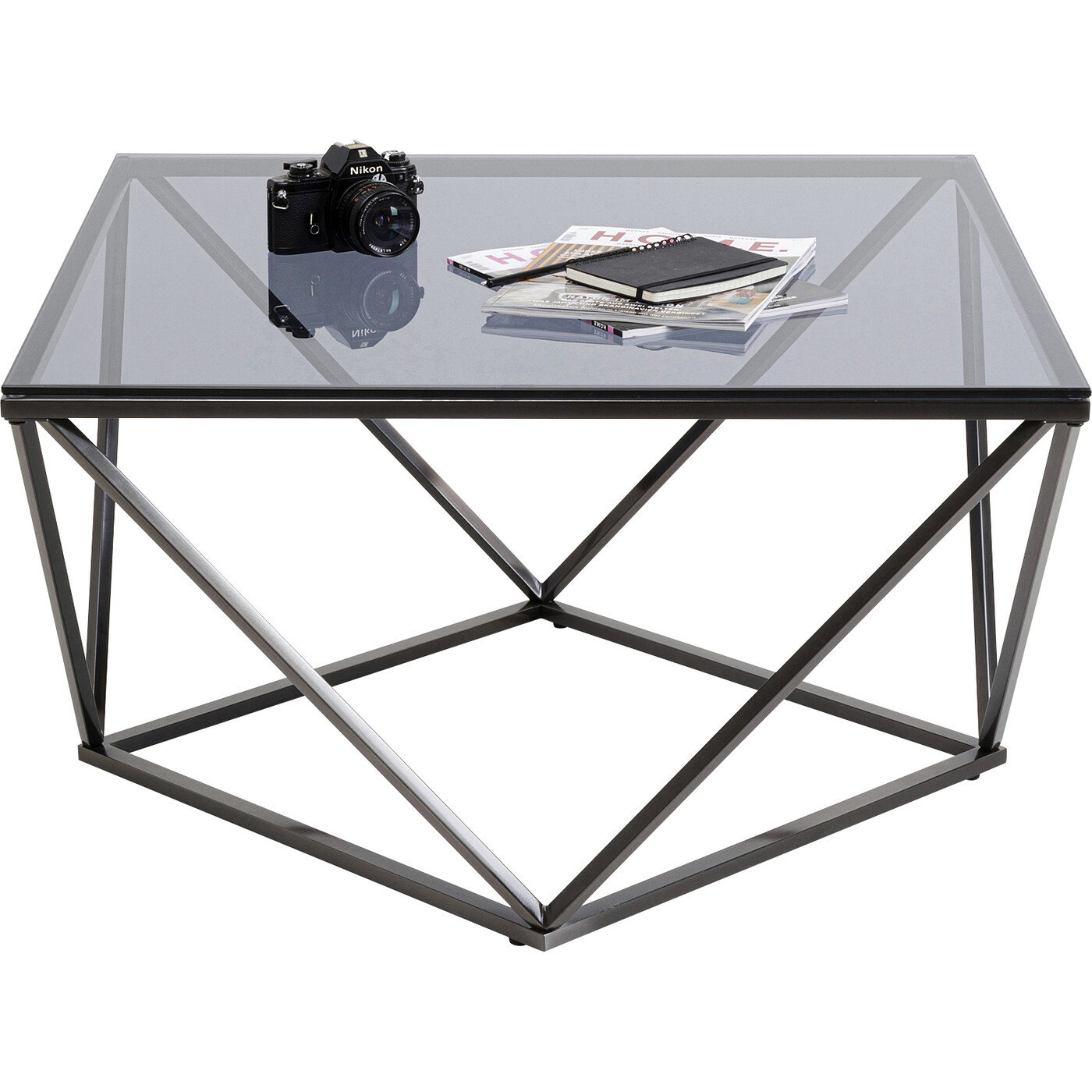 Стол кофейный Cristallo Graphite 80x80cm от KARE Design
