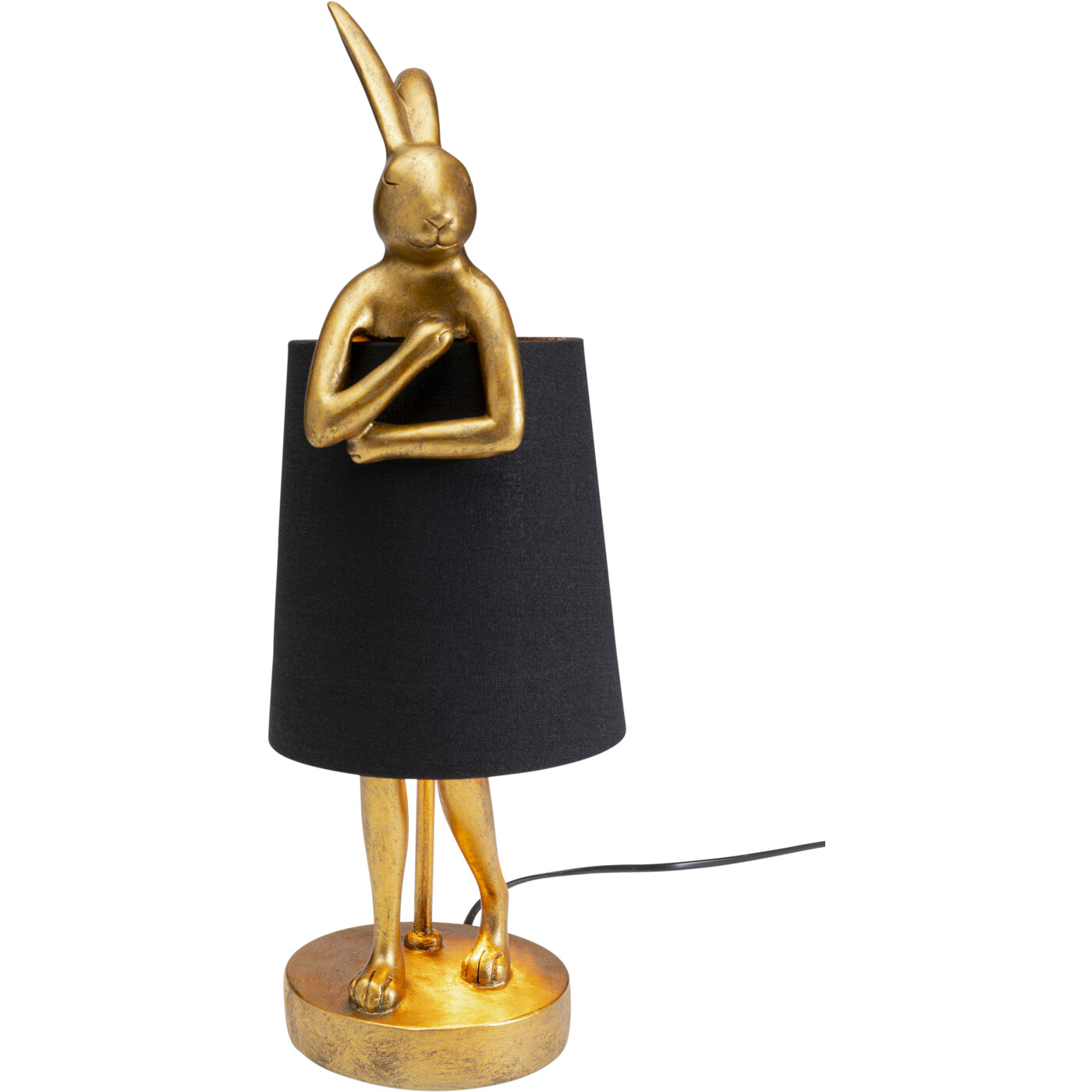 Светильник настольный Animal Rabbit Gold/Black 50 см от KARE Design