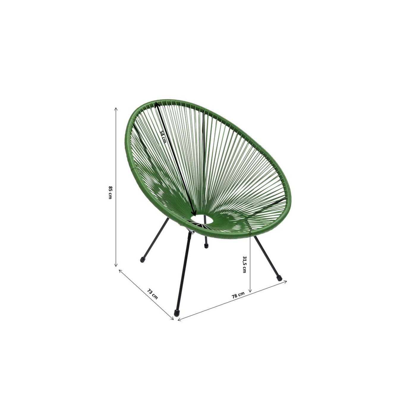 Кресло Acapulco Green от KARE Design
