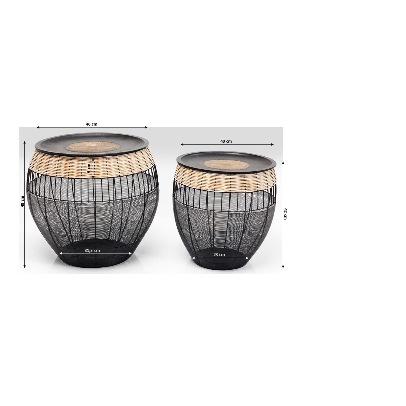 Стол приставной African Drums (2 шт) от KARE Design