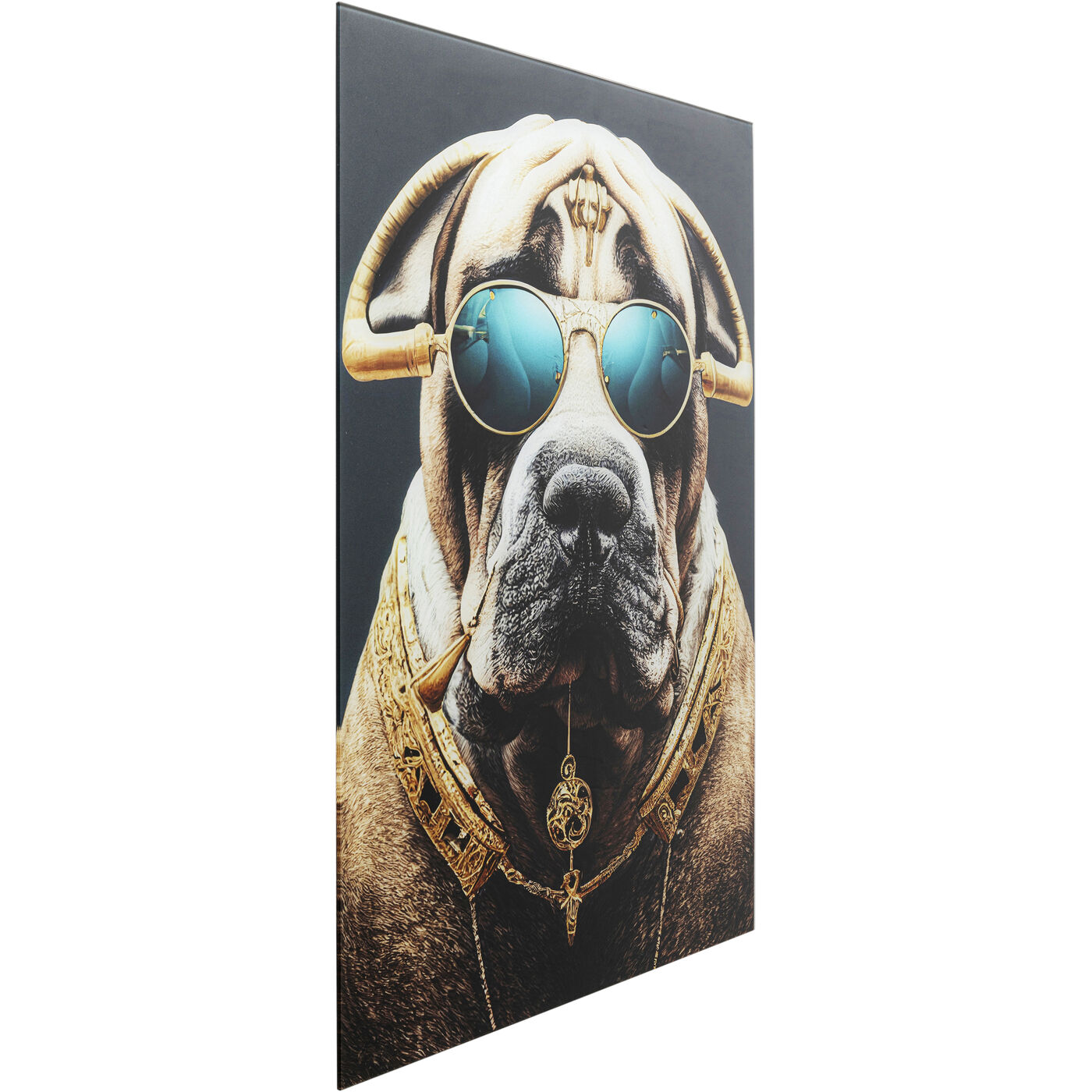 Картина стеклянная Fashion Dog «Модная собака» 60x80 см от KARE Design