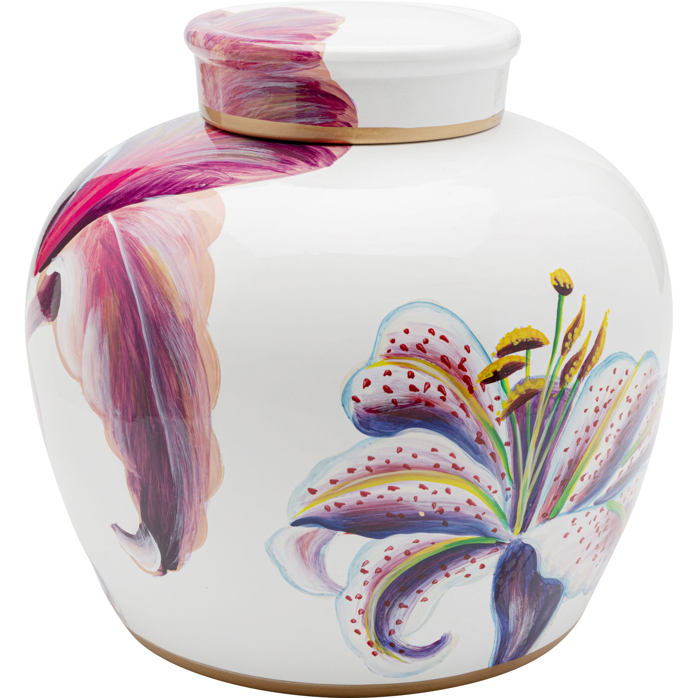 Банка декоративная Lillies «Лилии» Ø27 см, Розовый