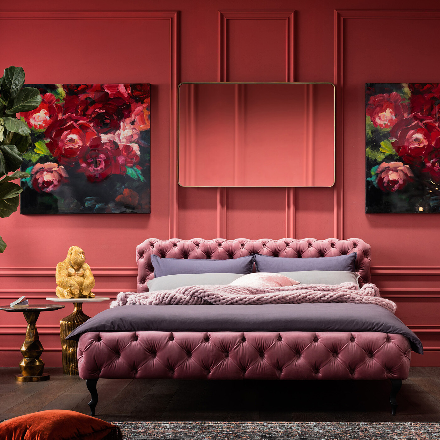 Кровать (каркас) Desire Velvet Rose 180x200 см от KARE Design