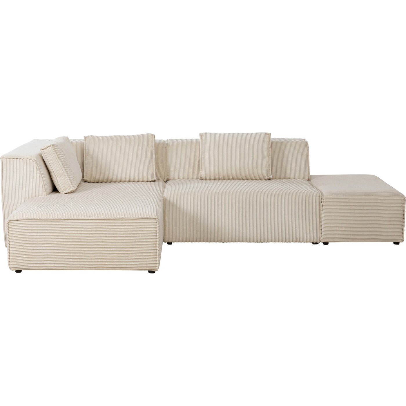 Диван левосторонний угловой Infinity Ottomane Cord Creme Left от KARE Design