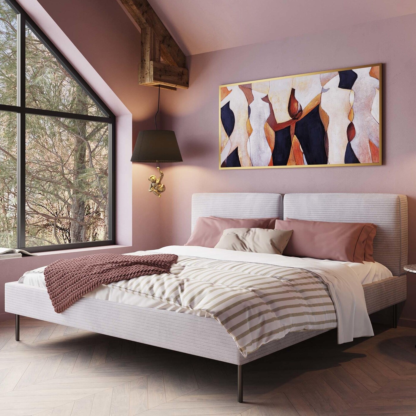 Каркас кровати East Side Cord Grey 160x200 см от KARE Design