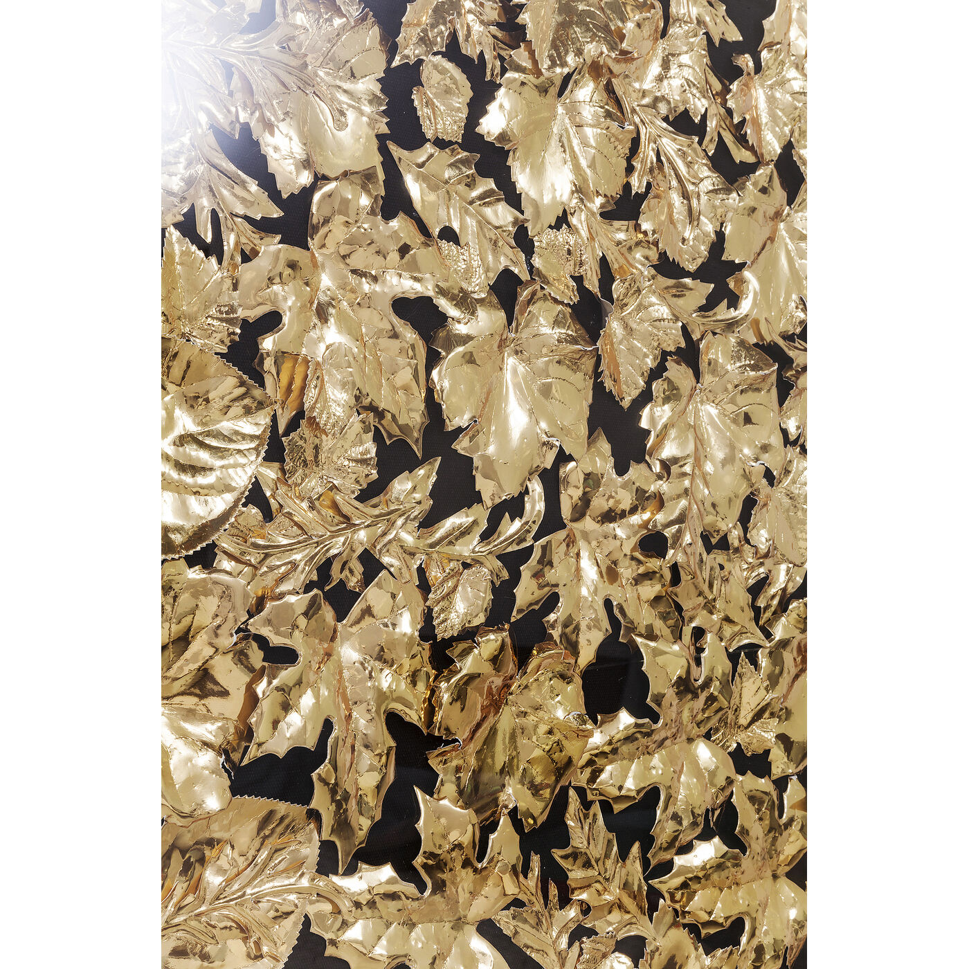 Панно настенное Gold Leaf «Золотые листья» 120x120 см от KARE Design