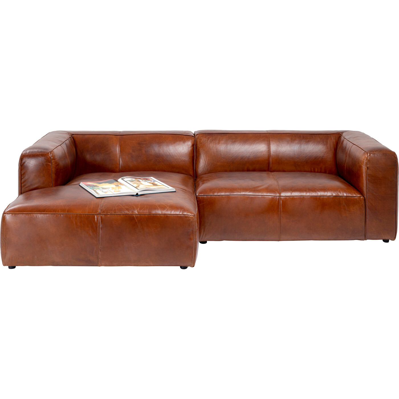 Диван угловой Cubetto Leather Brown 170x270 см от KARE Design