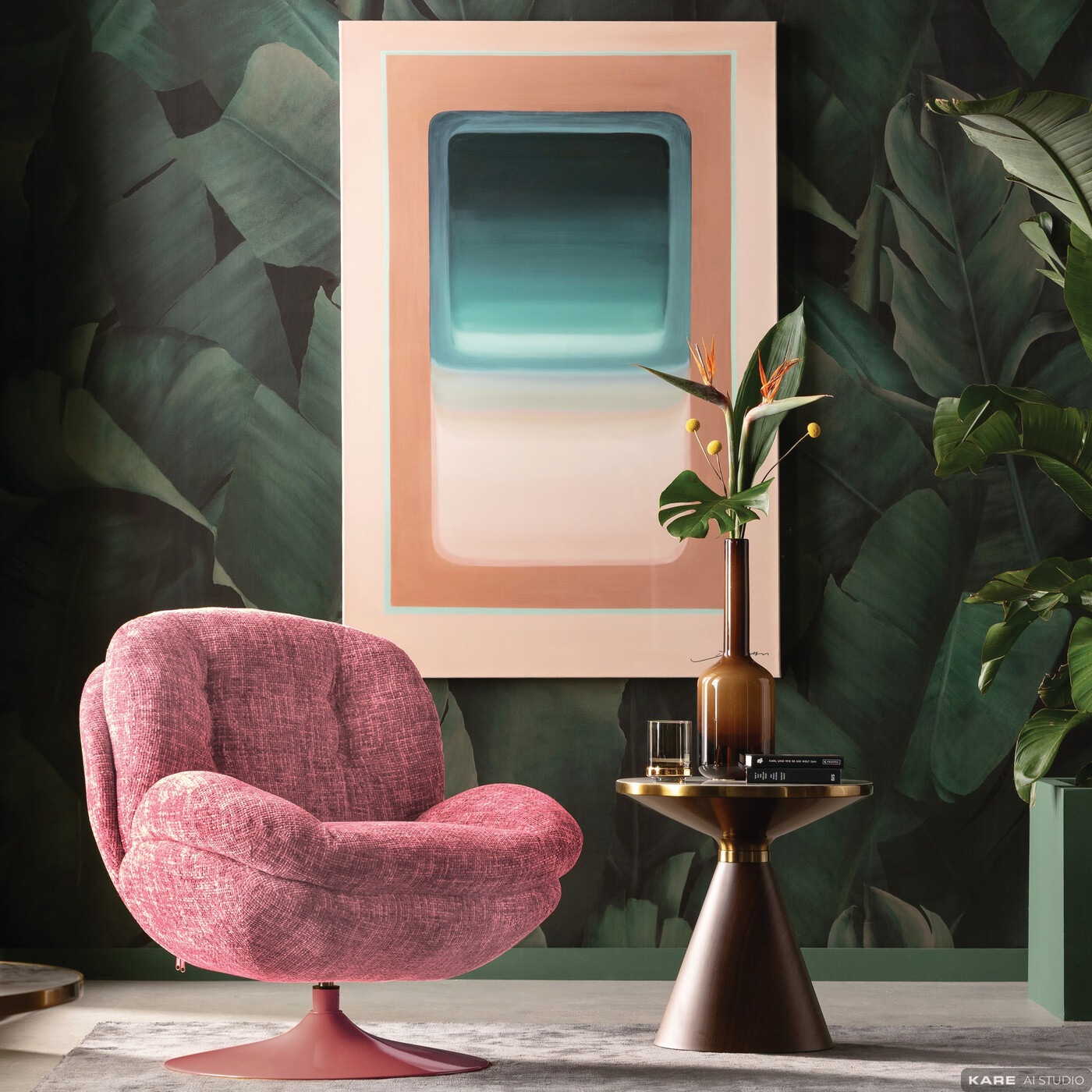 Кресло вращающееся Cosy Pink от KARE Design