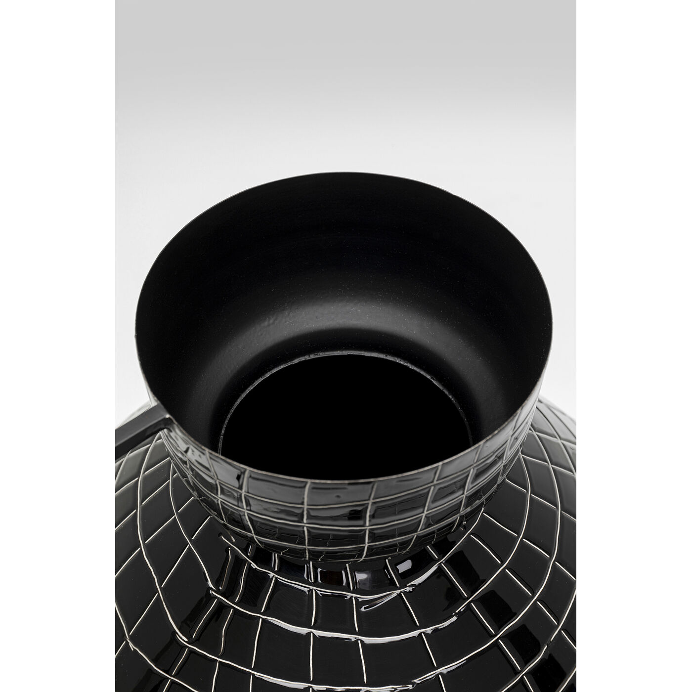 Ваза Black Mesh Handle «Чёрная сетка с ручкой» 29 см от KARE Design