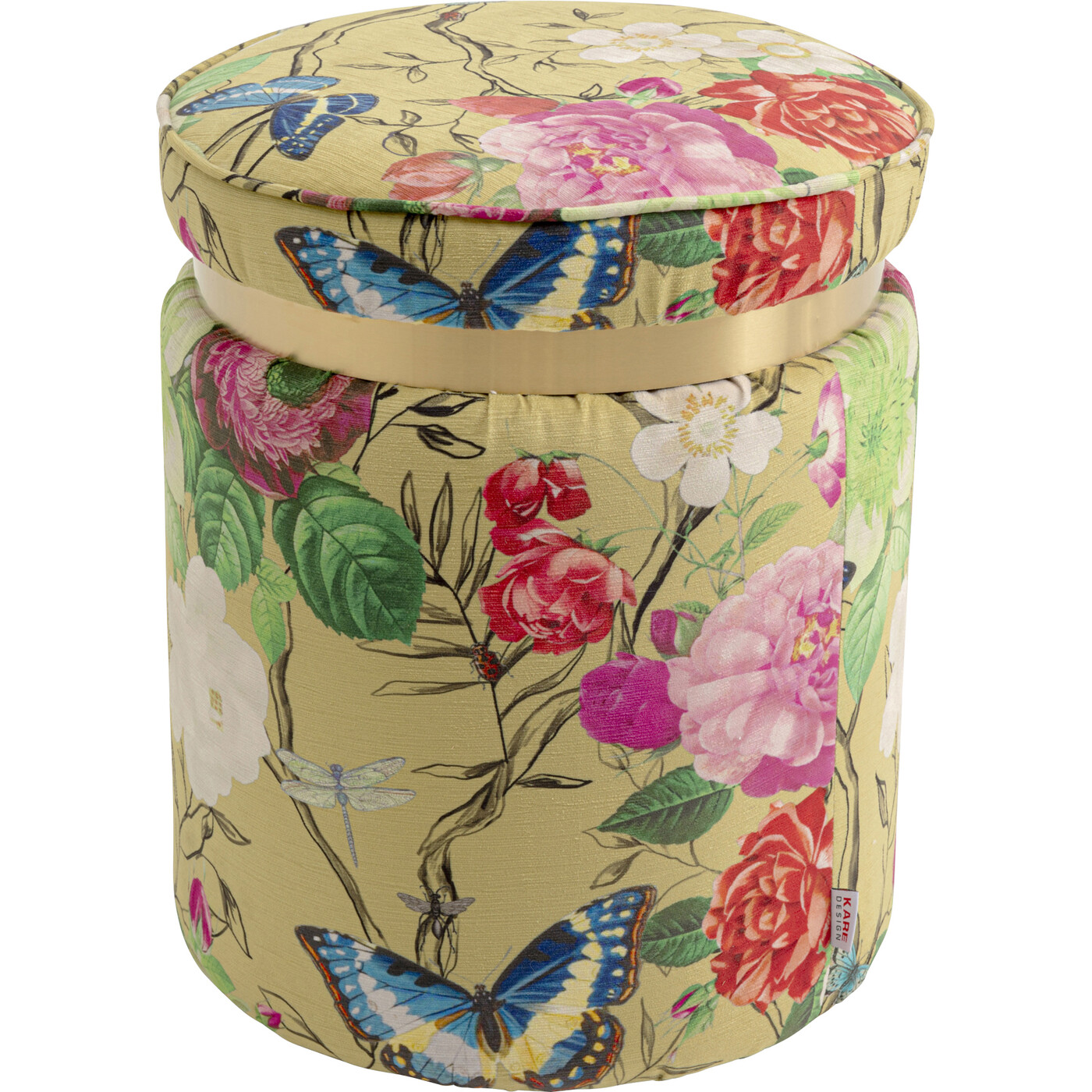 Пуф Flower Fever Yellow Ø39cm от KARE Design