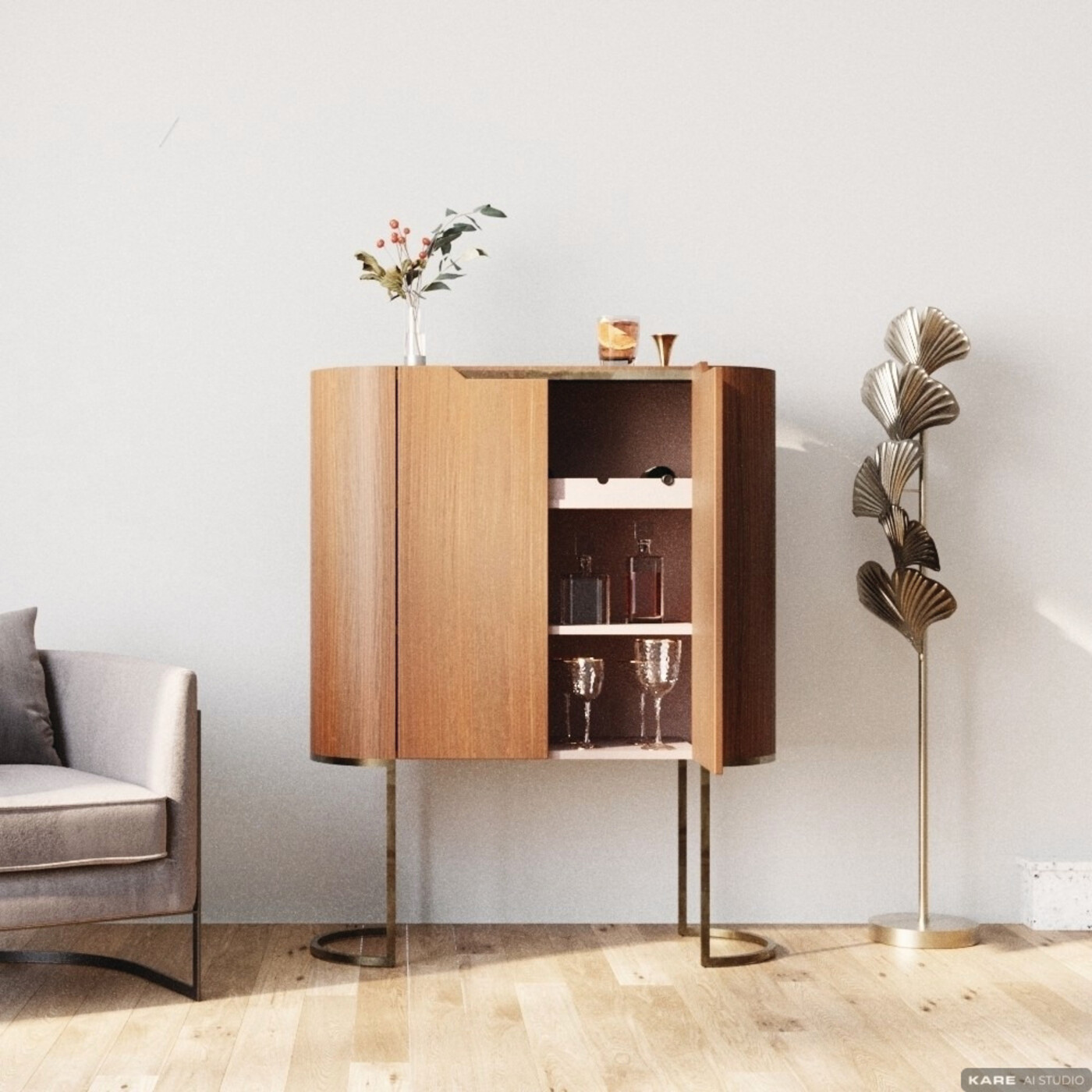 Барный шкаф Giorgio 115x142cm от KARE Design
