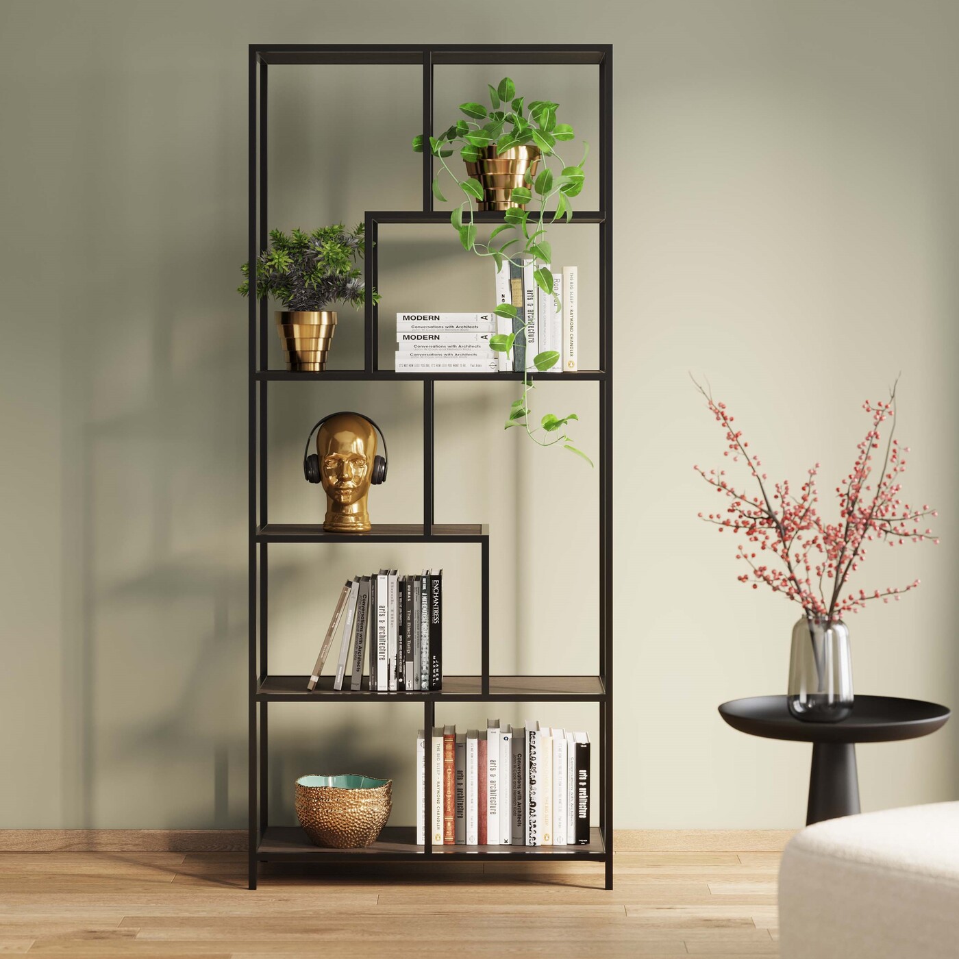 Стеллаж Loftie Black 77x185 см от KARE Design
