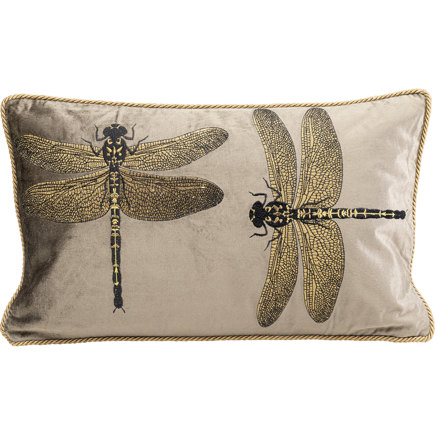 Подушка Glitter Dragonfly «Блестящая стрекоза» 50x30 см, Зелёный от KARE Design