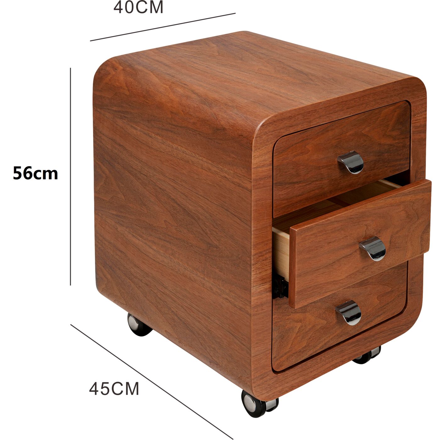 Тумба на колесах Club Walnut от KARE Design