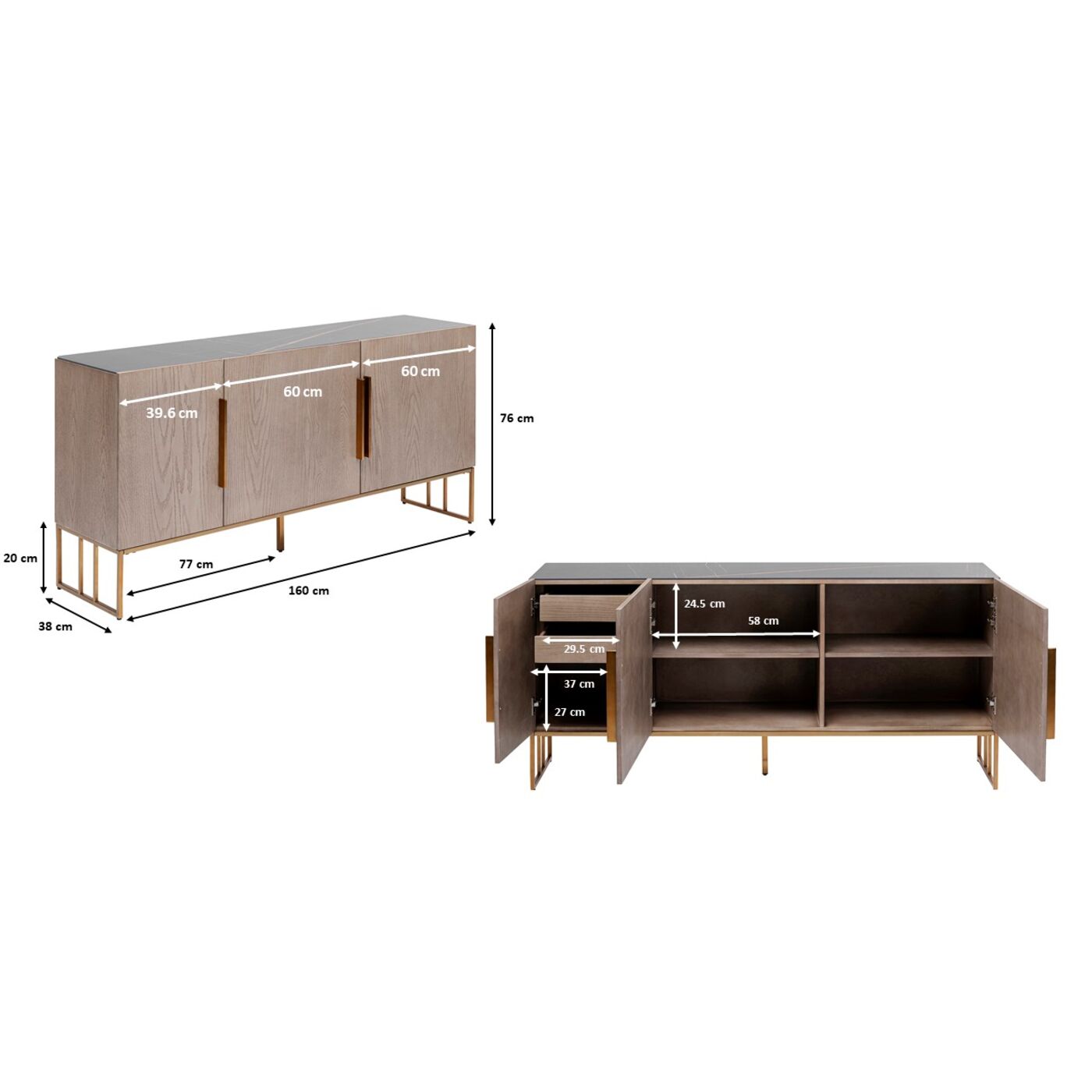 Комод Cesaro 160x75 см от KARE Design
