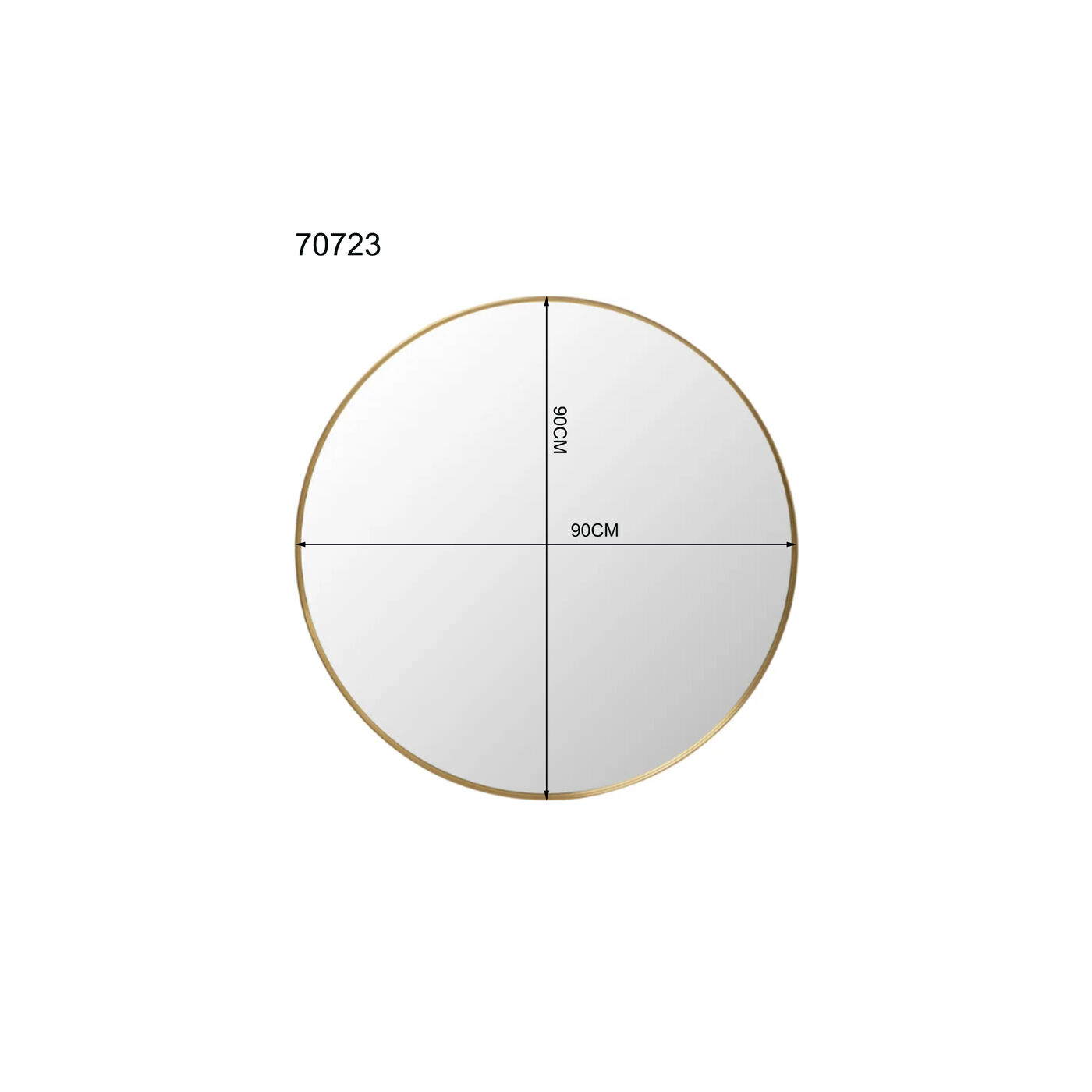 Зеркало настенное Simply Brass Ø90см от KARE Design