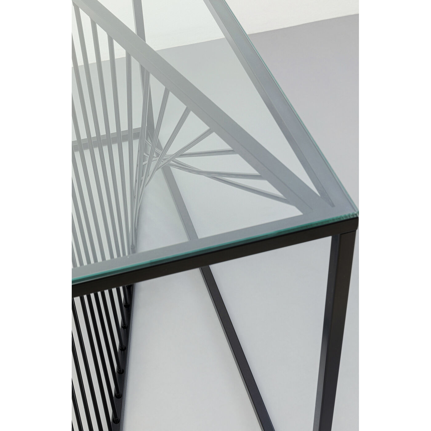 Консоль Laser Black Clear Glass 120x40 см от KARE Design