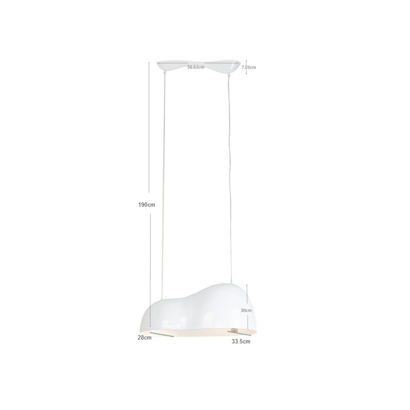 Светильник подвесной KARE x Karim Rashid Cloud Beam Double White 70 см от KARE Design