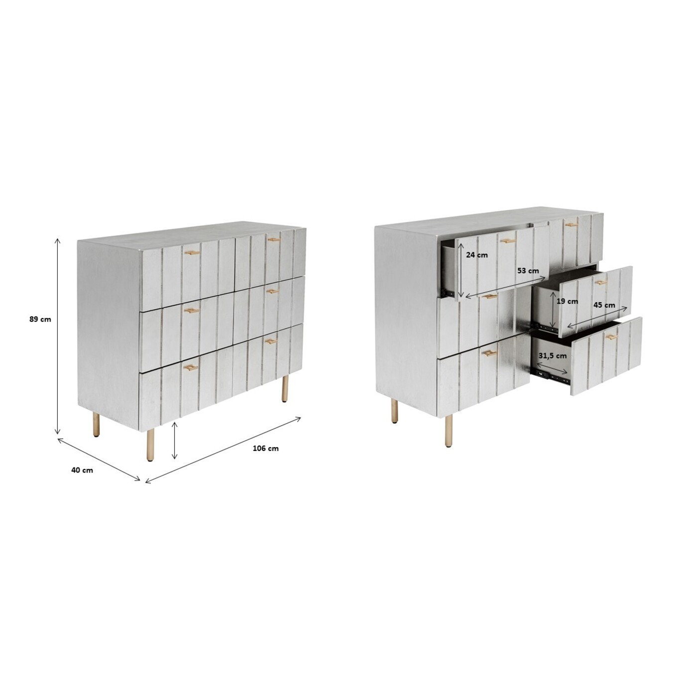 Комод Venice Line 106 см от KARE Design