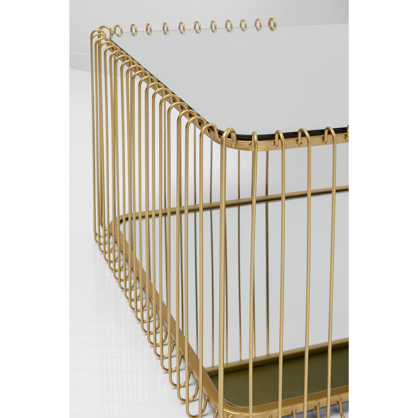 Стол кофейный Wire Double Brass 120x60 см от KARE Design