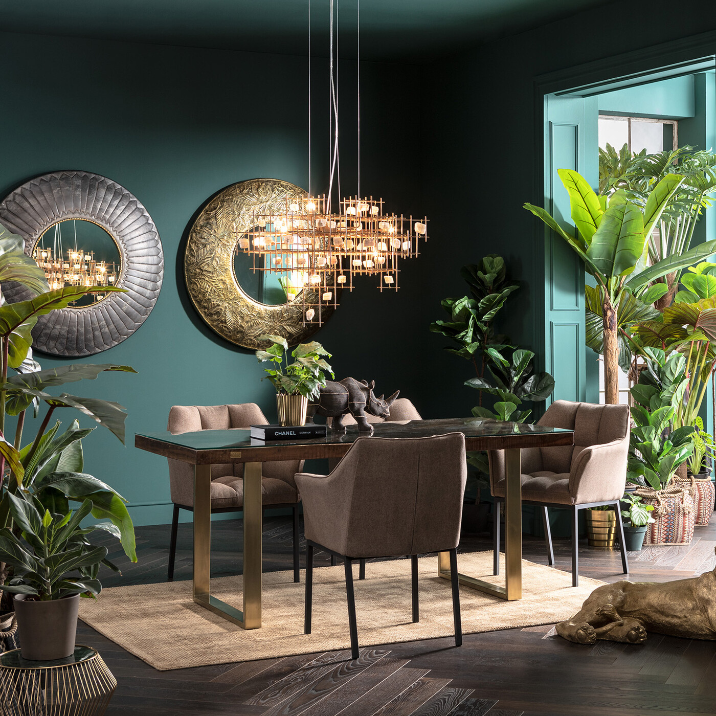 Растение декоративное Rainforest «Тропический лес» 160 см, Зелёный от KARE Design