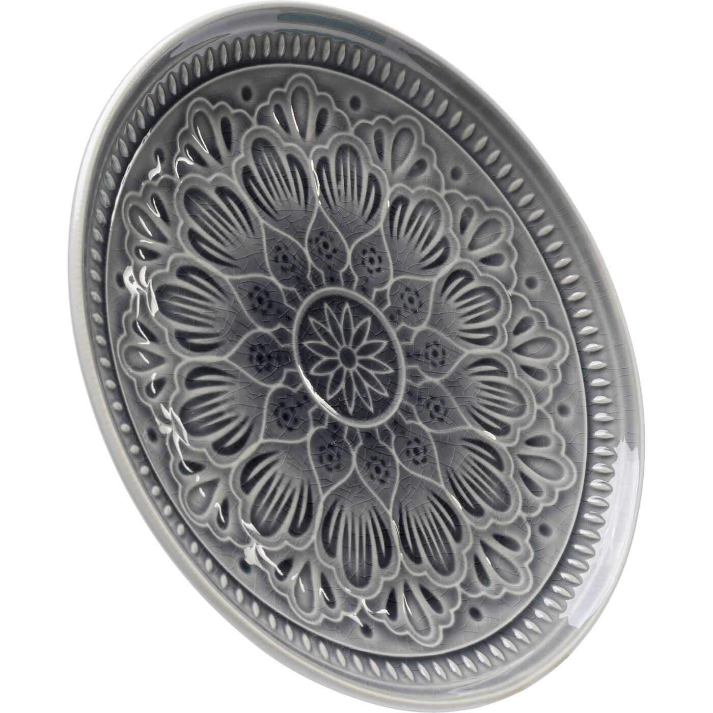 Тарелка Sicilia Mandala «Сицилия Мандала» Ø21 см, Серый от KARE Design