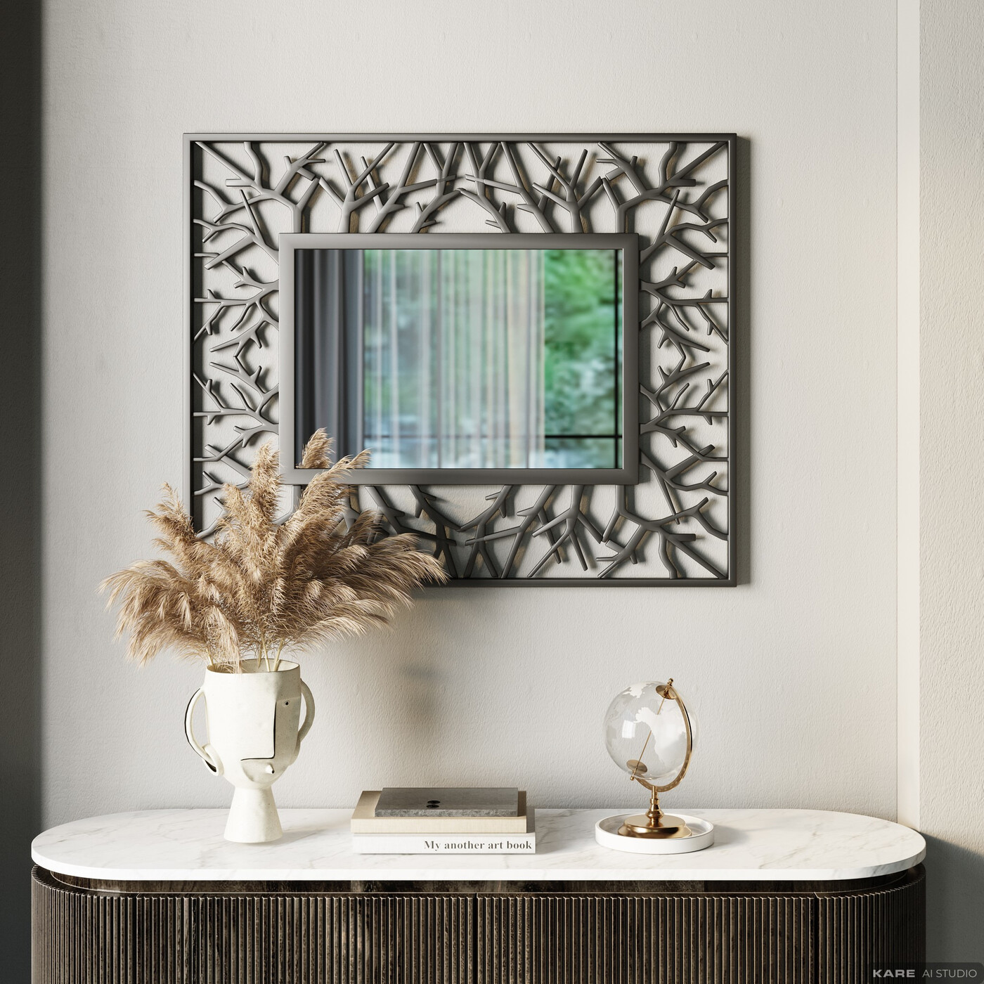Зеркало настенное Tree Branch Square 100x82 см от KARE Design