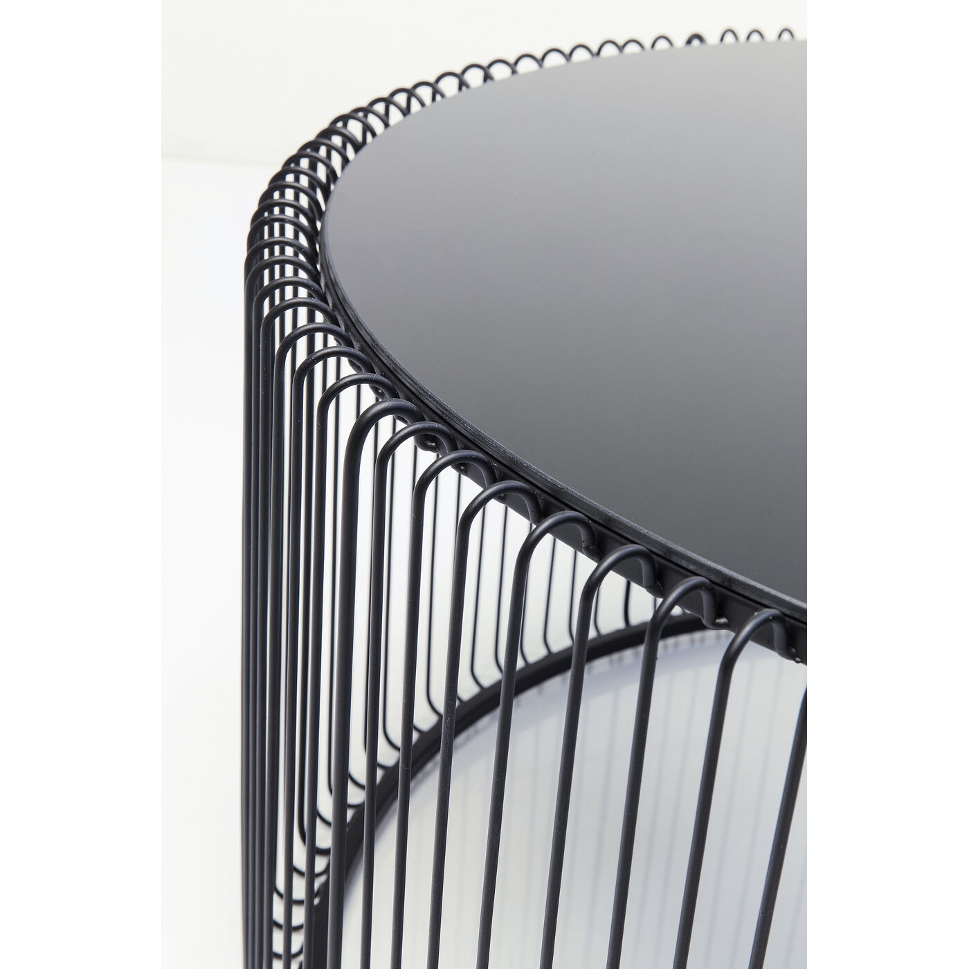 Стол кофейный Wire Uno Black Ø80 см от KARE Design