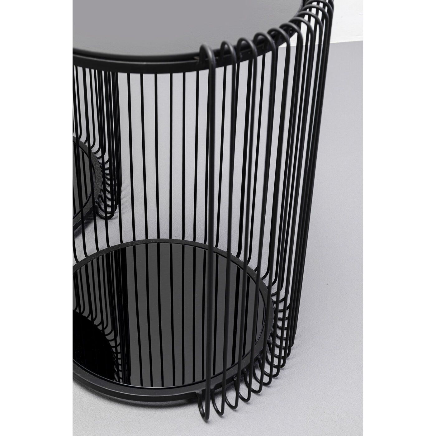 Стол приставной Wire Cut Out Black Ø45 см (2 шт) от KARE Design