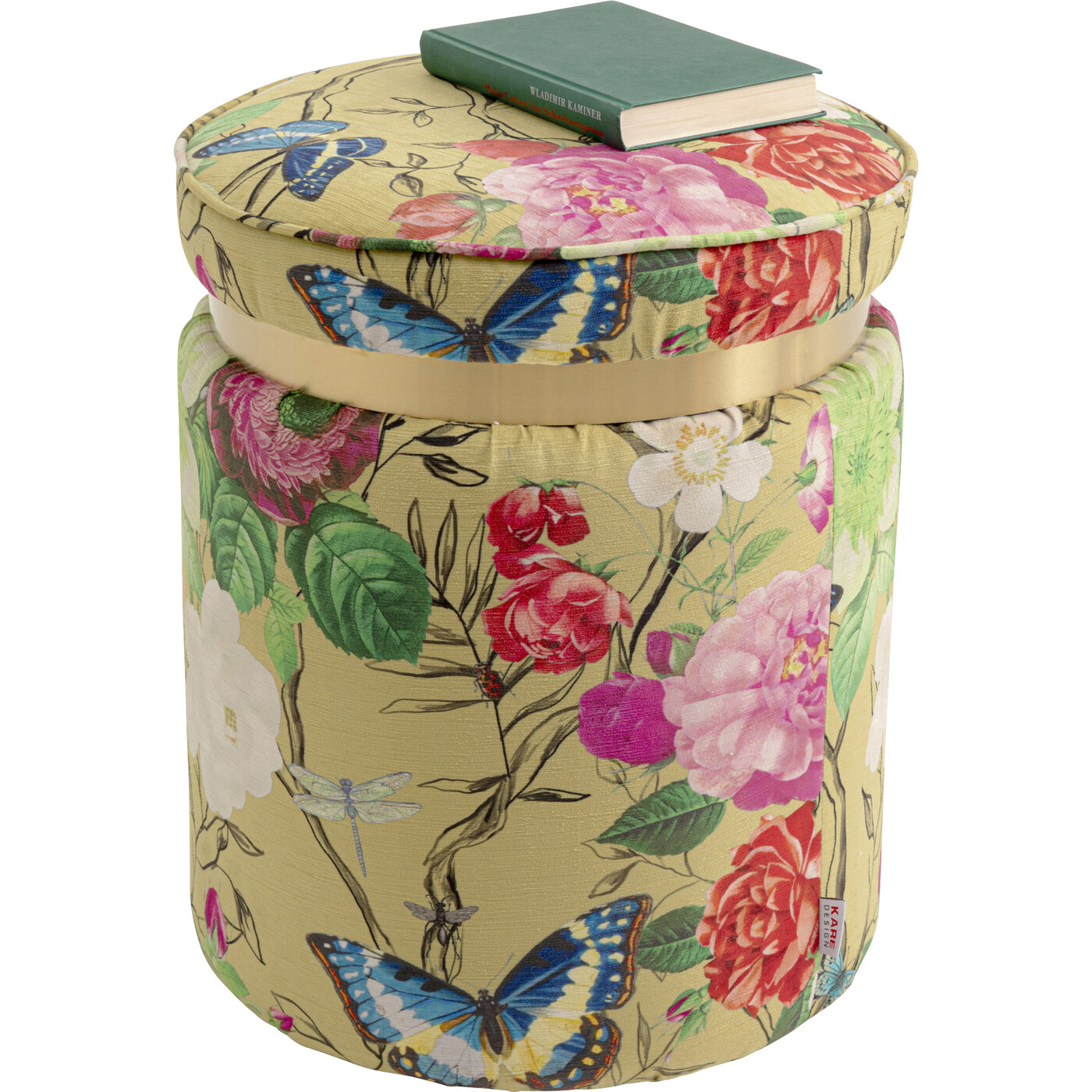 Пуф Flower Fever Yellow Ø39cm от KARE Design