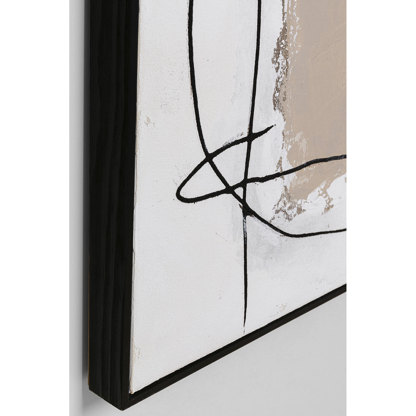 Картина в раме Dust Grey «Абстракция» 100x100 см, Серый от KARE Design