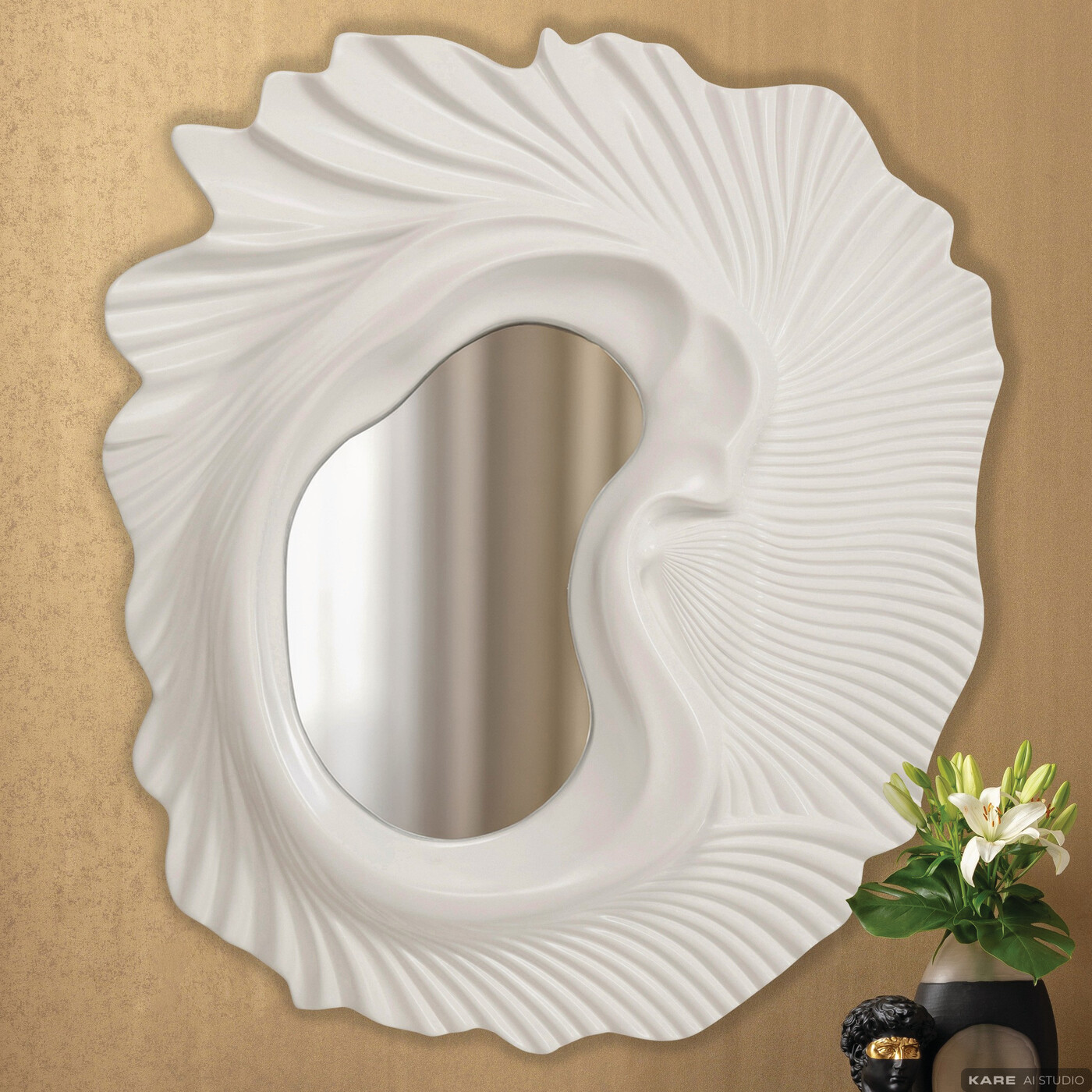 Зеркало настенное Orecchio White 162x146cm от KARE Design