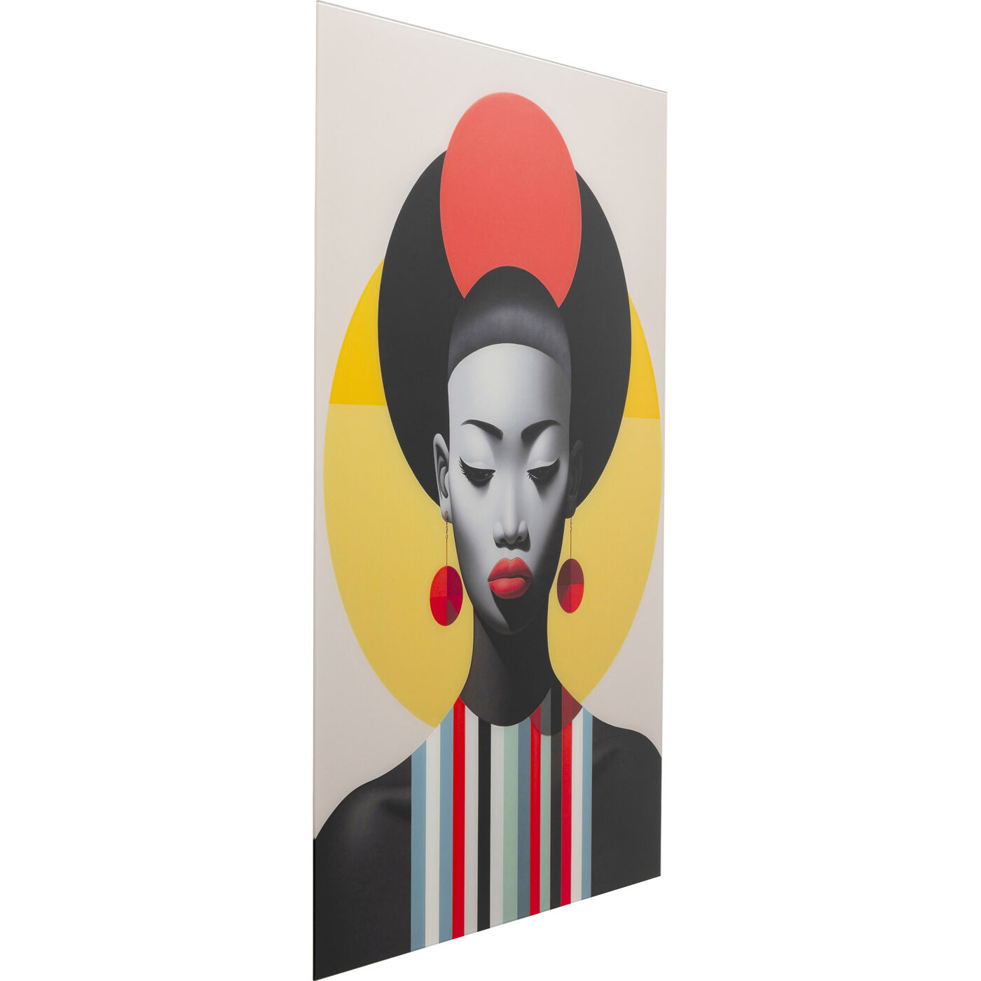 Картина стеклянная Muse Retro Lady Red «Ретро-дама» 80x120 см