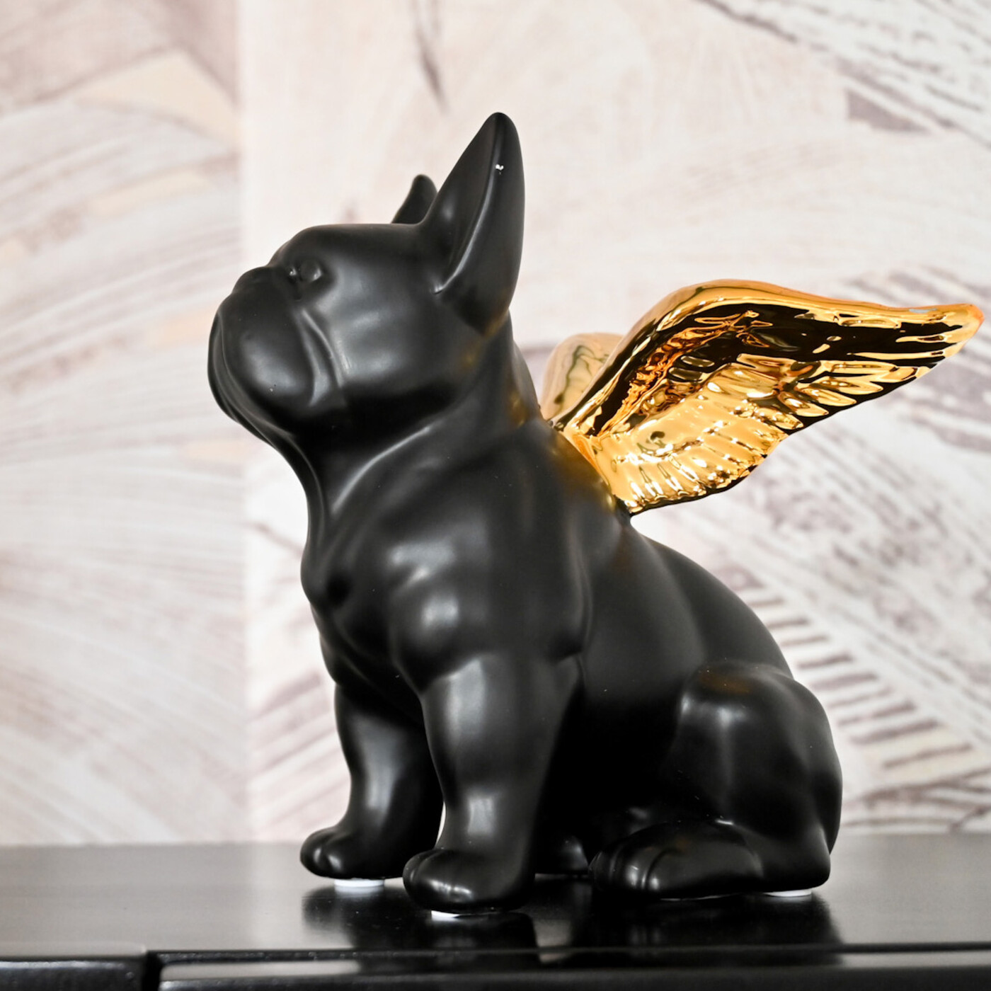 Фигура декоративная Sitting Angel Dog Gold-Black от KARE Design