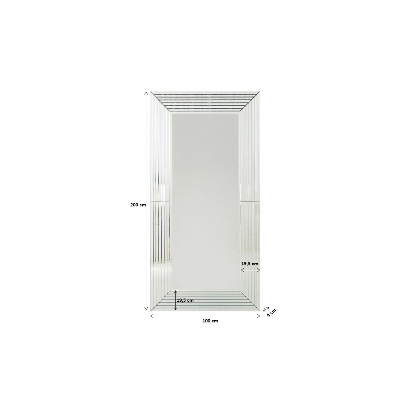 Зеркало Linea 200x100 см от KARE Design