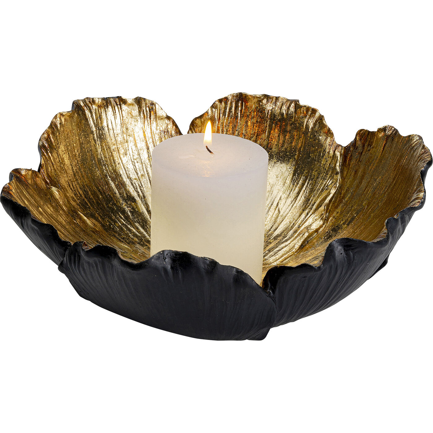 Фонарь Flower Bloom «Цветок в расцвете» Ø25 см, Чёрный/Золотой от KARE Design