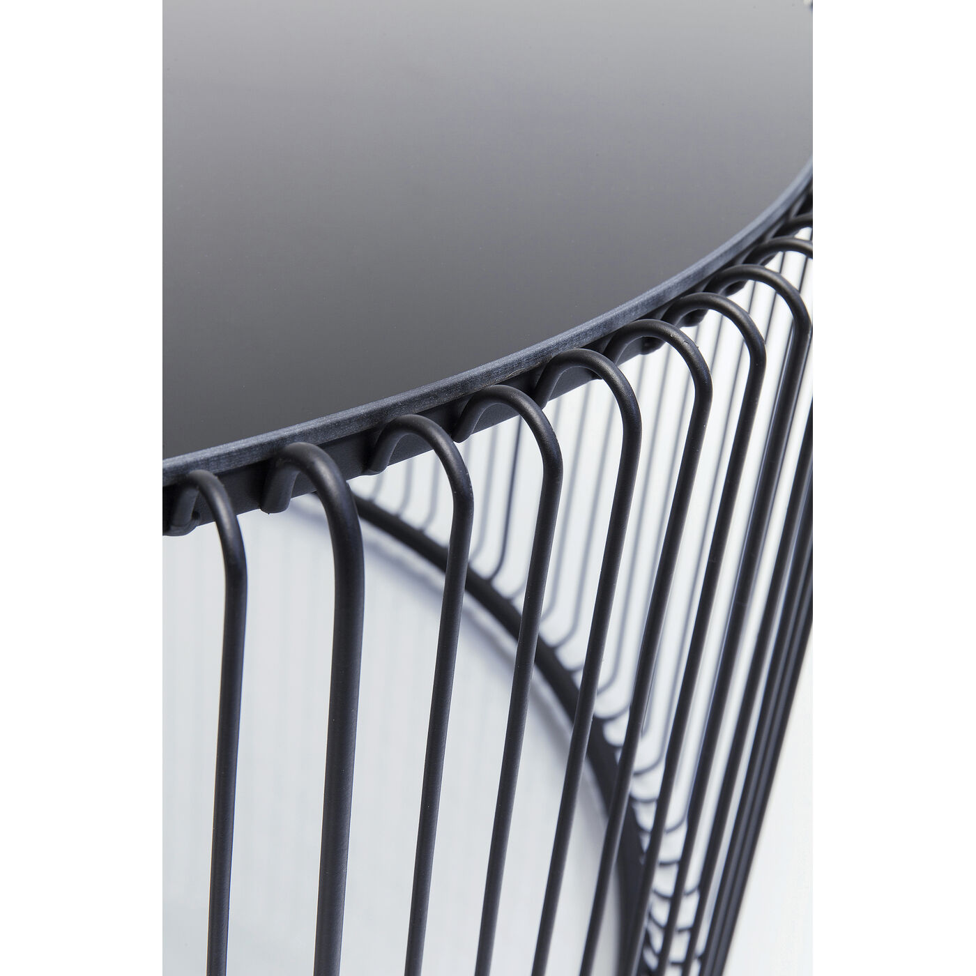 Стол кофейный Wire Uno Black Ø80 см от KARE Design