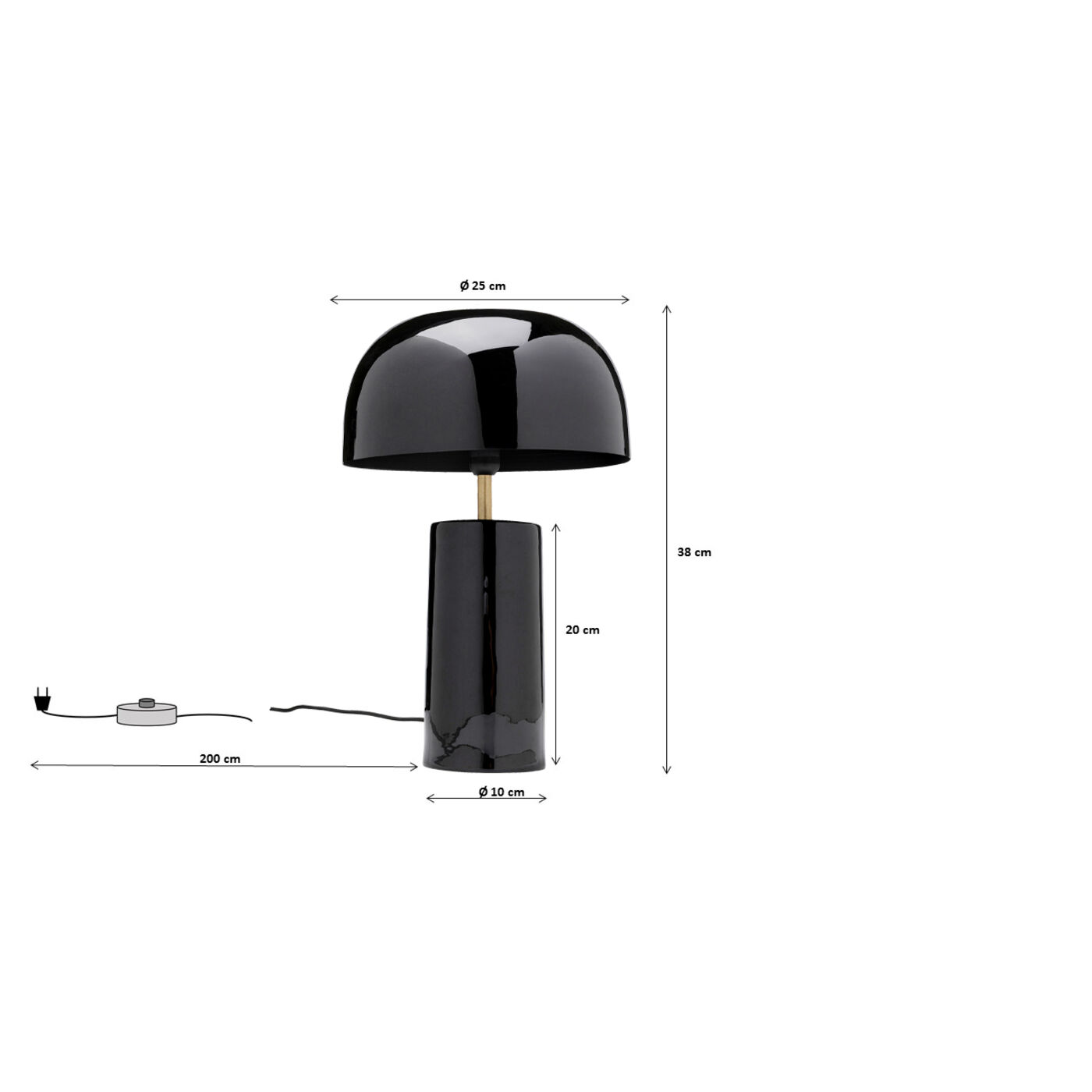 Светильник настольный Loungy Black от KARE Design