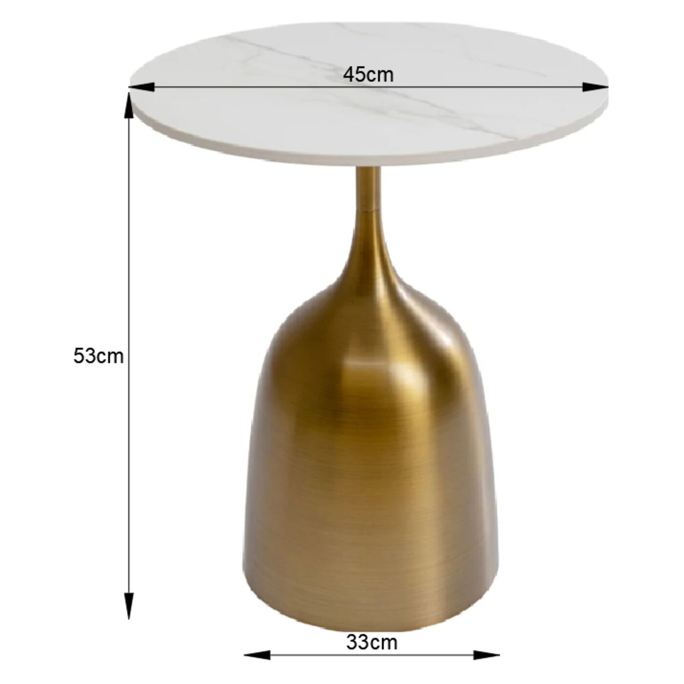 Стол приставной Nube Tulip Ø45 см от KARE Design