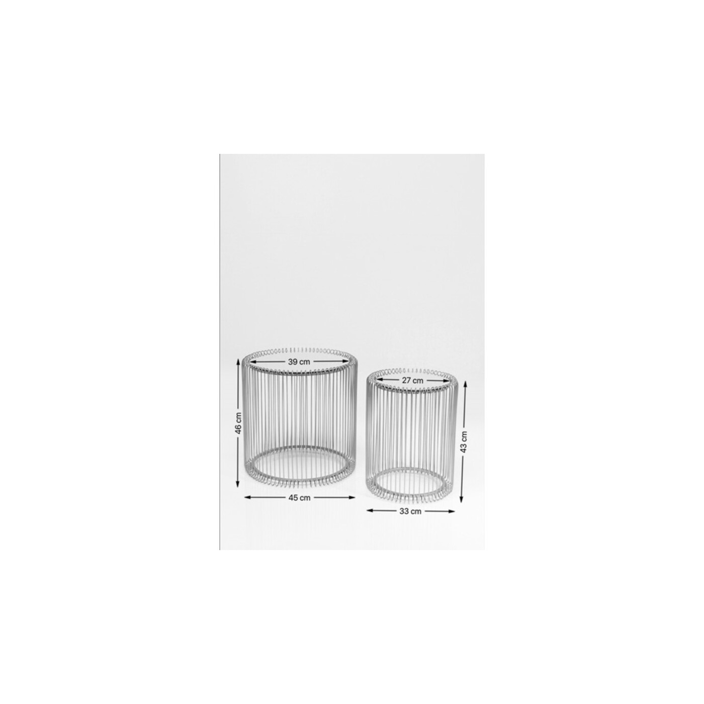 Стол приставной Wire Black Ø44 см (2 шт) от KARE Design
