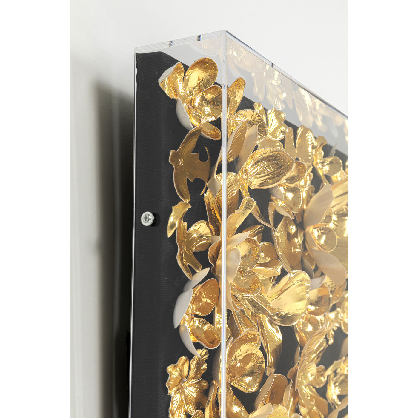 Панно настенное Gold Flower «Золотые цветы» 60x60 см от KARE Design