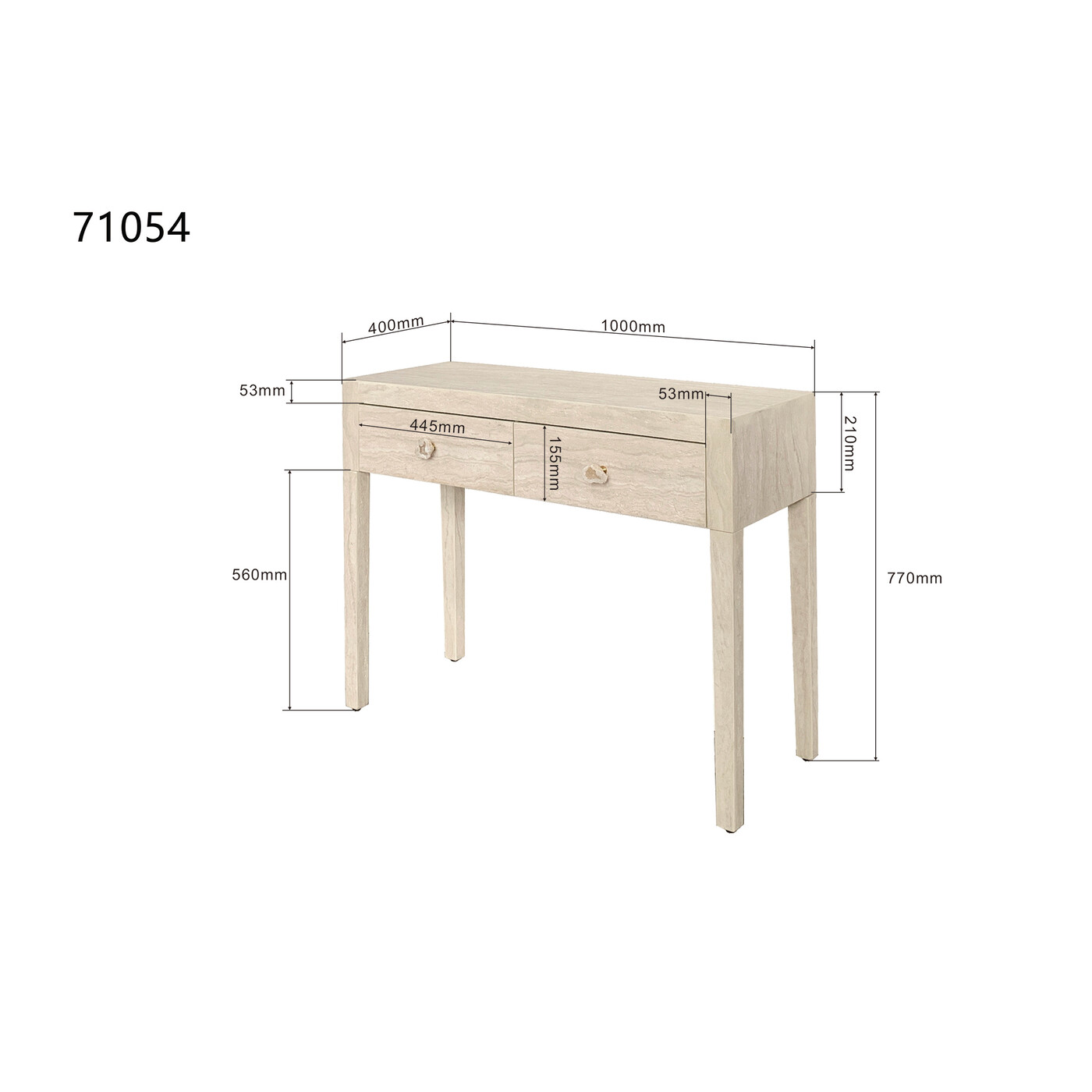 Консоль Travertino Drawers 100x77cm от KARE Design